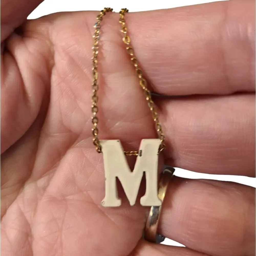 VINTAGE Necklace Monogram 1/2